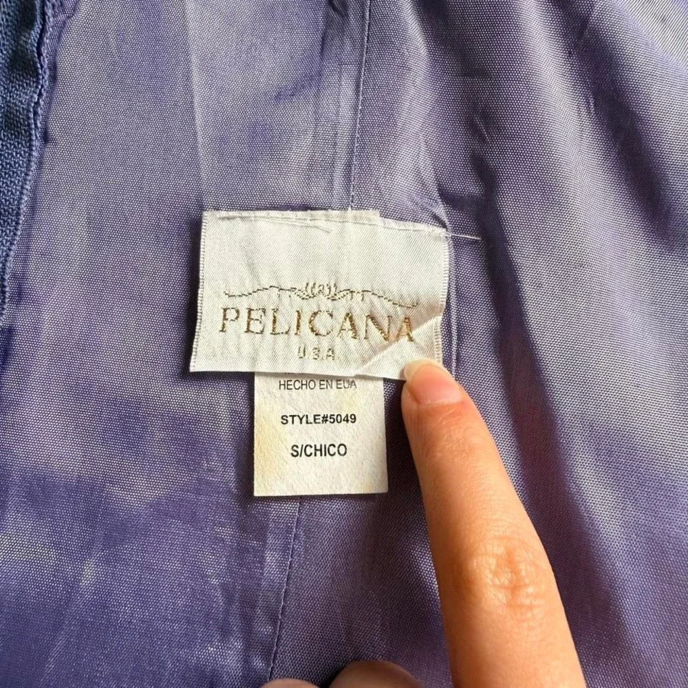 Beaded Blue & Purple Corset Top & Scarf - Picture 8 of 8